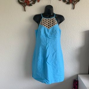 Lilly Pullitzer blue Summer dress halter neck